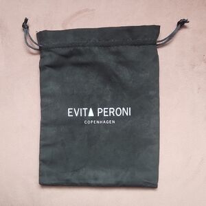 Evita Peroni Black Drawstring Pouch